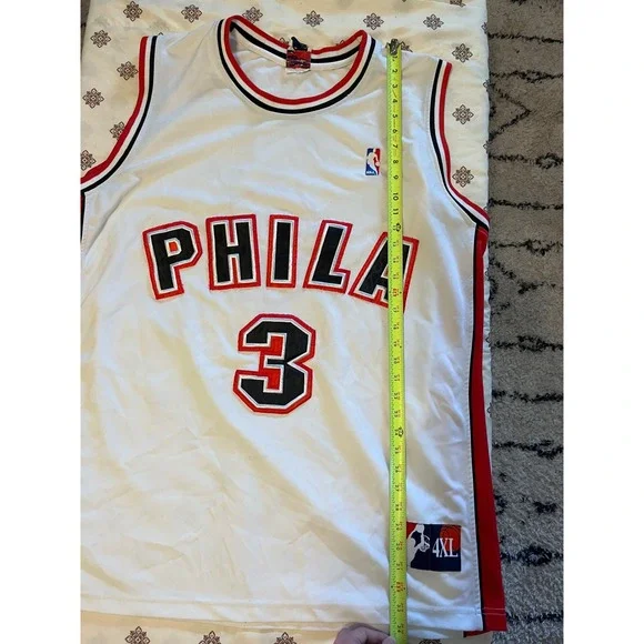 Allen Iverson Majestic White PHILA Jersey 76ers 4XL #3 - Picture 4 of 8
